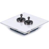 2 Gang 2 Way Clear Light Switch