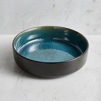 Reactive Ceramic Green Pasta Bowl