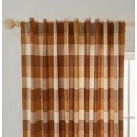 Aspen Woven Check Unlined Tab Top Curtains