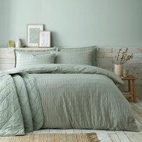 Aria Seersucker 100% Cotton Duvet Cover & Pillowcase Set