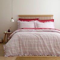 Ashley Frilled Stripe 100% Cotton Duvet Cover & Pillowcase Set