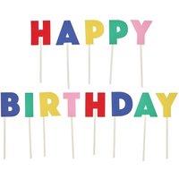 Happy Birthday Individual Letter Cake Toppers