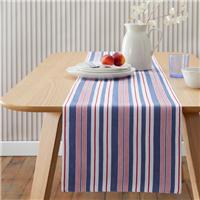 Blue Stripe Cotton Table Runner