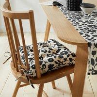 Floral Monochrome Cotton Seat Pad