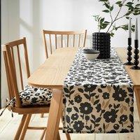 Floral Monochrome Cotton Table Runner