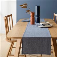Fairford Navy Cotton Table Runner