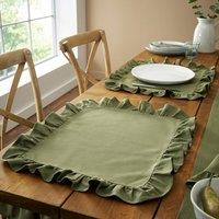 Set of 2 Olive Frill Placemats