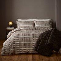 Ash Geometric 100% Cotton Duvet Cover & Pillowcase Set