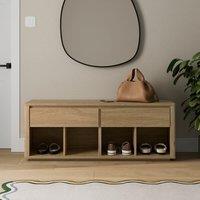 Malik Hallway Bench, Light Oak Effect