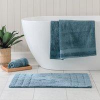 Luxury Cotton Textured Stripe Bath Mat