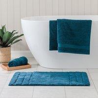 Luxury Cotton Textured Stripe Bath Mat