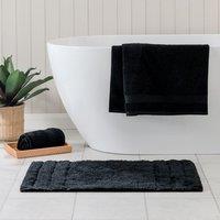 Luxury Cotton Textured Stripe Bath Mat