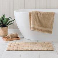 Luxury Cotton Textured Stripe Bath Mat