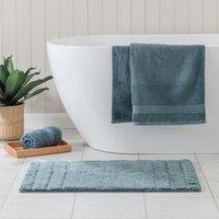 Luxury Cotton Textured Stripe Bath Mat