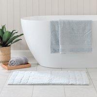Luxury Cotton Textured Stripe Bath Mat