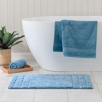 Luxury Cotton Textured Stripe Bath Mat