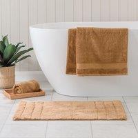 Luxury Cotton Textured Stripe Bath Mat