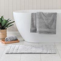 Luxury Cotton Textured Stripe Bath Mat