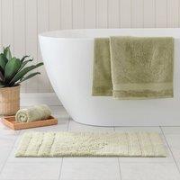 Luxury Cotton Textured Stripe Bath Mat