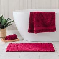 Luxury Cotton Textured Stripe Bath Mat