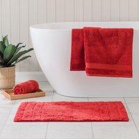 Luxury Cotton Textured Stripe Bath Mat