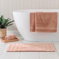 Luxury Cotton Textured Stripe Bath Mat