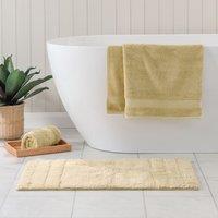 Luxury Cotton Textured Stripe Bath Mat
