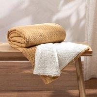 Ronan Cotton Sherpa Throw Blanket 130cm x 180cm