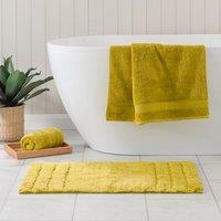 Luxury Cotton Textured Stripe Bath Mat