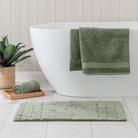 Luxury Cotton Textured Stripe Bath Mat