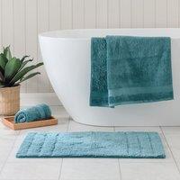 Luxury Cotton Textured Stripe Bath Mat