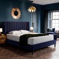 Alara Pleated Ottoman Bed Frame, Velvet