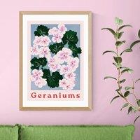 East End Prints Geraniums Print