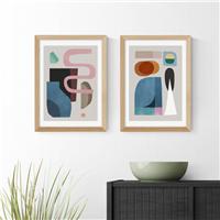 East End Prints Set of 2 Motel Shapes Prints