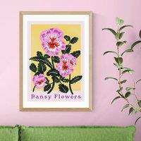 East End Prints Pansy Flowers Print