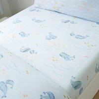Pack of 2 Little Whales 100% Cotton Fitted Bed Sheets