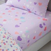 Pack of 2 Pixel Hearts Single Fitted Sheets