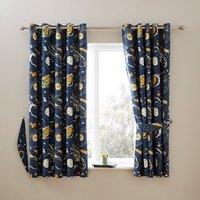 Explore Space Blackout Eyelet Curtains