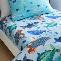 Pack of 2 Funky Sharks Fitted Bed Sheets