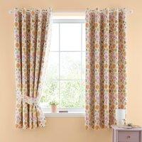 Butterfly Floral Blackout Eyelet Curtains