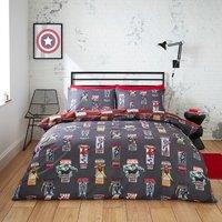 Marvel Avengers Comic 100% Cotton Duvet Cover & Pillowcase Set