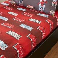 Marvel Avengers Comic 100% Cotton Single Fitted Sheet
