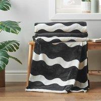 Sassy B Waves Monochrome Throw Blanket 200cm x 240cm