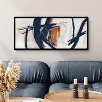 Blue Expressive Abstract Framed Print