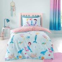 Catherine Lansfield Mermaid Reversible Duvet Cover & Pillowcase Set