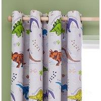 Catherine Lansfield Prehistoric Dinosaurs Blackout Eyelet Curtains