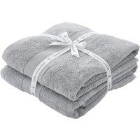 Set of 2 Catherine Lansfield Anti Bacterial Bath Sheets