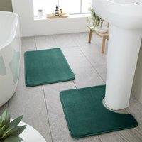 Catherine Lansfield Anti Bacterial Memory Foam Bath Mat and Pedestal Mat