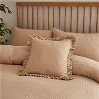 Cotton Muslin Frilled Cushion Cover