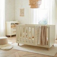 CuddleCo Harper Cot Bed, Cream